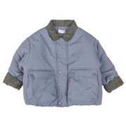 [ベビー]襟付き中綿ジャケット　ネイビー