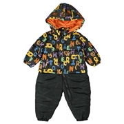 [ベビー]カラーロゴジャンプスーツ　ブラック