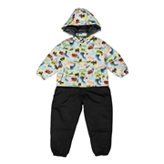 [キッズ]車柄ジャンプスーツ　グレー