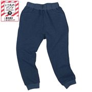 [キッズ]いつものパンツ１０分丈　裏毛　ゆったりフィット　ブルー