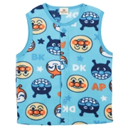 [キッズ]フリース総柄ベスト　アンパンマン　サックス