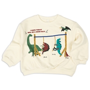 [キッズ]長袖　トレーナー　テープモチーフ　アイボリー