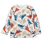 [キッズ]長袖　トレーナー　総柄　レッド