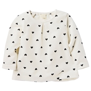 [ベビー]長袖　トレーナー　総柄　ブラック