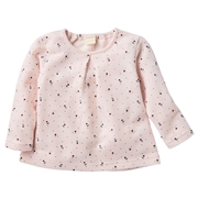[ベビー]長袖　トレーナー　総柄　ピンク