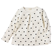 [キッズ]長袖　トレーナー　総柄　ブラック