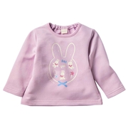 [ベビー]長袖　トレーナー　パネル　パープル