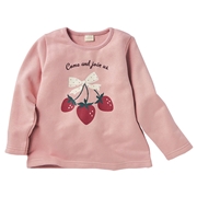 [キッズ]長袖　トレーナー　パネル　ピンク