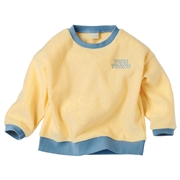 [キッズ]長袖　トレーナー　ワンポイント刺しゅう　イエロー