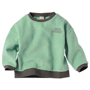 [キッズ]長袖　トレーナー　ワンポイント刺しゅう　グリーン
