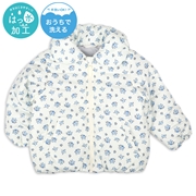 [キッズ]中綿ジャケット総柄　ホワイト