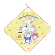 ループ付きタオル２６　サンリオキャラクターズ　ポップポップ　３４ｘ３４ｃｍ
