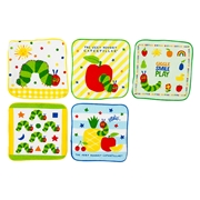 プチタオル５Ｐ２６　はらぺこあおむし　ランランラン　１６ｘ１６ｃｍ