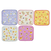 プチタオル５Ｐ２６　ソーシャル　１６ｘ１６ｃｍ