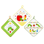 ループ付きタオル３Ｐ２６　はらぺこあおむし　たのしいな　２７ｘ２７ｃｍ