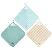 ループ付きタオル３Ｐ２６　オーガナイズ　ＢＬ　２７ｘ２７ｃｍ