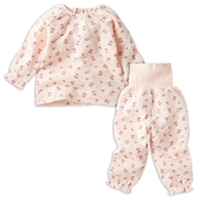 [キッズ]お着替え応援　長袖パジャマ　かぶり　チェリー　オレンジ