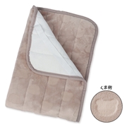 [ミニサイズ]やわらか敷きパッド カービング くま柄 ブラウン