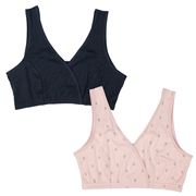 ハーフトップ２枚組　クロスオープン ピンク