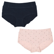 ショーツ２枚組　浅ばき　花柄 ピンク