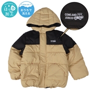 [キッズ]中綿ジャケット　切替　ベージュ