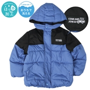 [キッズ]中綿ジャケット　切替　ブルー