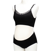 [セット]ラク～にのびて体にフィットハーフトップ＆ショーツ ブラック