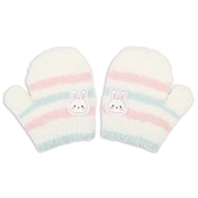 ▽ミトン　うさぎワッペン