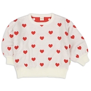 [キッズ]ＩＦ　ニットトレーナー　ハート　ホワイト
