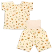 [ベビー]お着替え応援　半袖パジャマ　アンパンマン　アイボリー