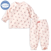 [ベビー]ねんね応援　長袖　パジャマ　さくらんぼ　ピンク