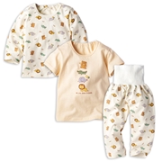 [ベビー]2トップ半袖・長袖パジャマ腹巻付　アニマル