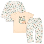 [キッズ]2トップ半袖・長袖パジャマ　恐竜