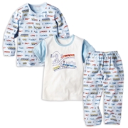 [キッズ]2トップ半袖・長袖パジャマ　電車