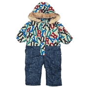 [キッズ]２５ＪＪオックスロゴ柄スノーコンビ　ネイビー