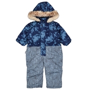 [ベビー]２５ＪＪオックスタイダイ柄スノーコンビ　ネイビー