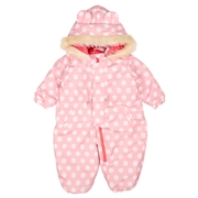 [キッズ]２５ＪＪオックスドット柄ダルマコンビ　ピーチ