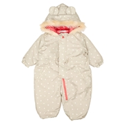 [キッズ]２５ＪＪオックスドット柄ダルマコンビ　ベージュ