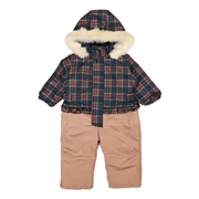 [ベビー]２５ＪＪオックスチェック柄スノーコンビ　ネイビー