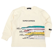 [ベビー]２５ＨＨ裏毛新幹線路線図トレ－ナ－ オフホワイト