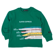 [ベビー]２５ＨＨ裏毛新幹線路線図トレ－ナ－ グリーン