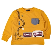 [ベビー]２５ＨＨ裏毛阪急ポケット付トレーナー イエロー