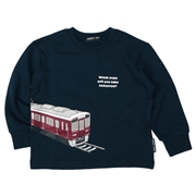 [ベビー]２５ＨＨ裏毛阪急電車トレーナー ネイビー