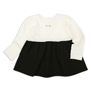 [ベビー]長袖チュニック　ティアード　オフホワイト