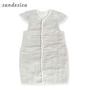 [70～80cm]つかまり立ちを始めたら6重ガーゼスリーパー　グレー