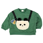 [ベビー]長袖トレーナーボア　トロンプ　グリーン