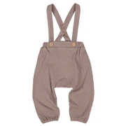 サスペンダー付パンツ　ブラウン