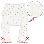 10分丈レギンス　おしりフリル　レッド