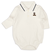 長袖　アウターロンパース　襟付き　アイボリー