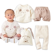 [お楽しみ袋]乳児シンプルフリー コーディネートセット　ベージュ